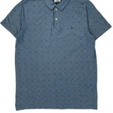 Tommy Hilfiger Slim Fit Polo Shirt - Large Blue Cotton