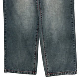 Lion Embroidery Unbranded Graphic Jeans - 36W 32L Green Cotton