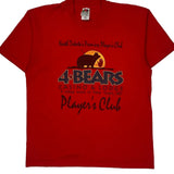 4 Bears Casino & Lodge Fruit Of The Loom Single Stitch T-Shirt - Large Red Cotton Blend