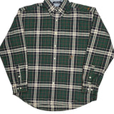Tommy Hilfiger Checked Shirt - Large Green Cotton