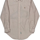 Polo By Ralph Lauren Striped Shirt - Medium Red Cotton