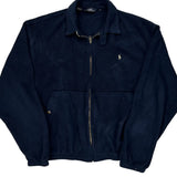 Made In USA Polo By Ralph Lauren Fleece Jacket - Medium Navy Polyester