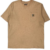 Carhartt T-Shirt - Large Beige Cotton