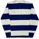 Sport-Tek Striped Rugby Shirt - Medium Blue Cotton