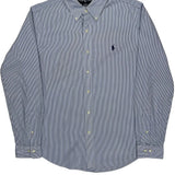 Ralph Lauren Striped Shirt - Medium Blue Cotton