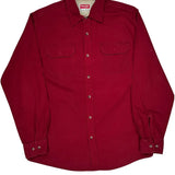 Wrangler Shirt - Medium Red Cotton