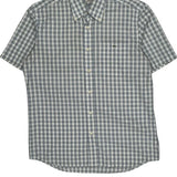 Lacoste Checked Short Sleeve Shirt - Large Blue Cotton