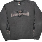 Harley Davidson Graphic Sweatshirt - XL Gray Cotton