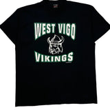 West Vigo Vikings Fruit Of The Loom Single Stitch T-Shirt - XL Black Cotton Blend