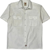 Dickies Short Sleeve Shirt - Medium White Polyester Blend