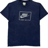Just Do It Nike Graphic T-Shirt - Medium Blue Cotton