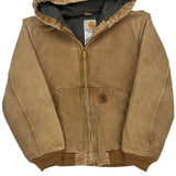 Age 10-12 Carhartt Jacket - Large Brown Cotton