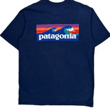Patagonia Graphic T-Shirt - Small Navy Cotton Blend