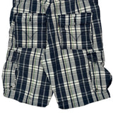 Levis Checked Cargo Shorts - 34W 10L Blue Cotton