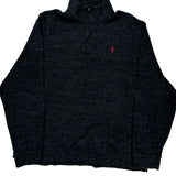 Polo By Ralph Lauren 1/4 Zip - 2XL Black Cotton