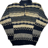 Unbranded Striped Jumper - XL Beige Cotton Blend