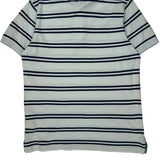 Tommy Hilfiger Striped Polo Shirt - Medium White Cotton