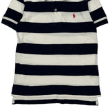 Age 6 Polo By Ralph Lauren Striped Polo Shirt - XS Black & White Cotton