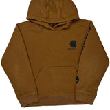 Age 8-10 Carhartt Hoodie - Small Brown Cotton