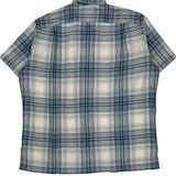 Ralph Lauren Checked Short Sleeve Shirt - Large Blue Cotton