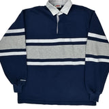 Rugby Wear Barbarian Striped Rugby Shirt - XL Blue Cotton