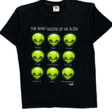 Single Stitch Alien Moods Tennessee River Cartoon T-Shirt - Large Black Cotton