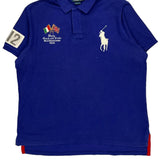 Italy Track And Field World Championships 1934 Polo By Ralph Lauren Graphic Polo Shirt - 2XL Blue Cotton