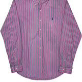 Polo By Ralph Lauren Striped Shirt - Large Pink Cotton