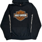 Harley Davidson Graphic Hoodie - 2XL Black Cotton