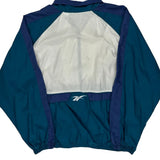 Reebok Oversized Windbreaker - Large Blue Nylon
