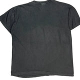 Wolf Print Bara Single Stitch T-Shirt - Large Black Cotton