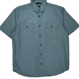 Carhartt Short Sleeve Shirt - Large Blue Cotton
