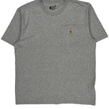 Carhartt T-Shirt - Large Grey Cotton