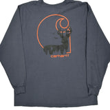 Carhartt Long Sleeve T-Shirt - XL Grey Cotton