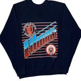 University Of Illinois Tultex College Sweatshirt - Medium Navy Cotton