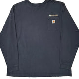 Carhartt Long Sleeve T-Shirt - 2XL Navy Cotton
