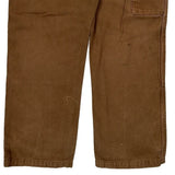Cat Double Knee Carpenter Pants - 36W 30L Brown Cotton