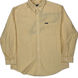 Chaps Ralph Lauren Striped Shirt - XL Yellow Cotton