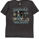 Myrtle Beach Harley Davidson Graphic T-Shirt - Medium Gray Cotton