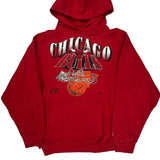 Chicago Bulls Bike Graphic Hoodie - Large Red Cotton