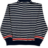 Tommy Hilfiger Striped 1/4 Zip - XL Navy Cotton