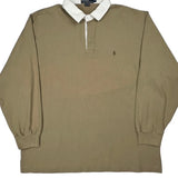 Polo By Ralph Lauren Rugby Shirt - XL Beige Cotton