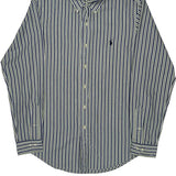 Polo By Ralph Lauren Striped Shirt - Medium Blue Cotton