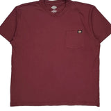 Dickies T-Shirt - XL Burgundy Cotton
