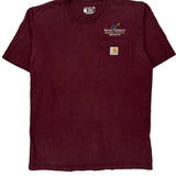 Rowan-Salisbury School System Maintenance Carhartt T-Shirt - Small Burgundy Cotton