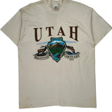 Fruit Of The Loom Single Stitch T-Shirt - 2XL Cream Cotton