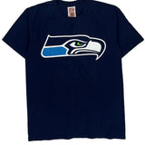 Seattle Seahawks Nfl T-Shirt - Medium Navy Cotton
