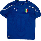 2010-12 Italy National Team Puma Home Football Shirt - Medium Blue Polyester