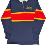Queen'S University Barbarian College Rugby Shirt - Large Blue Cotton
