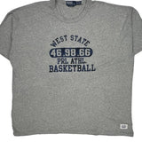 Basketball Polo By Ralph Lauren Graphic T-Shirt - 2XL Gray Cotton